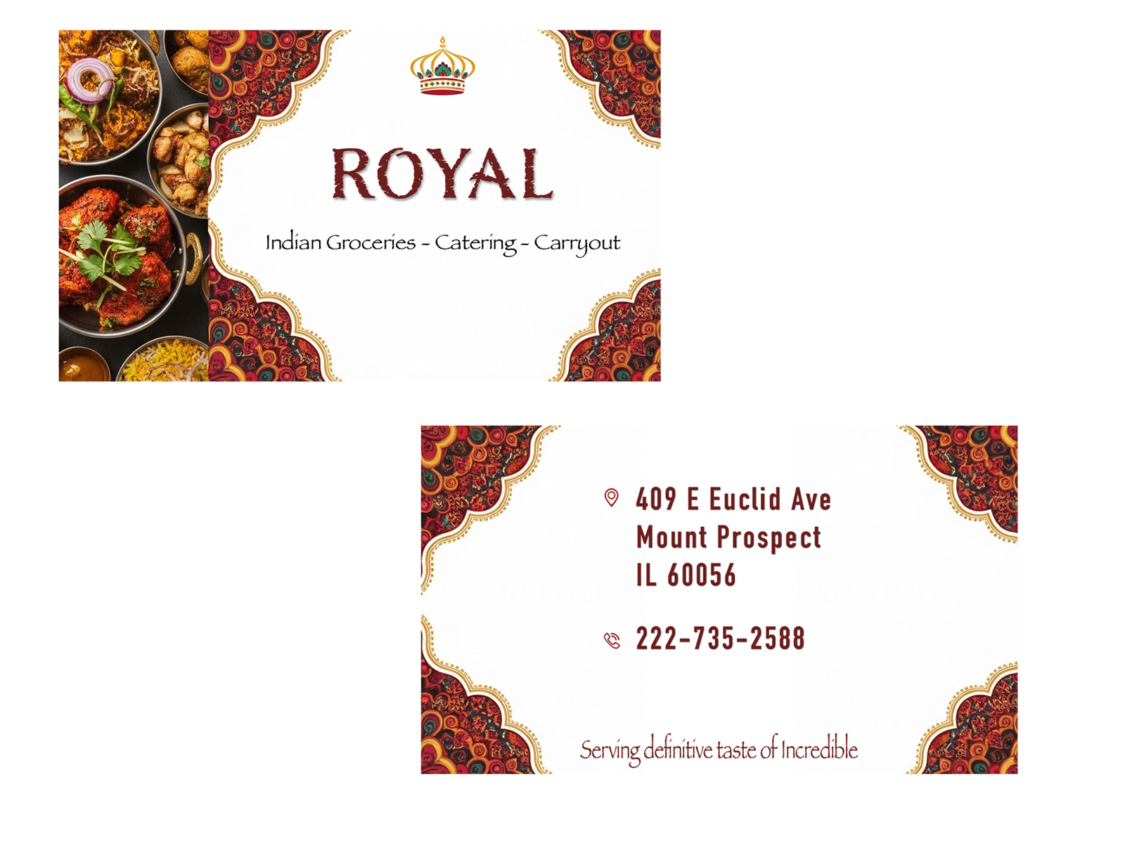 Business Cards – Layout – Royal